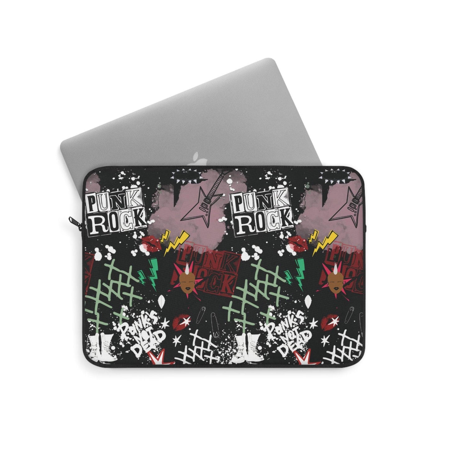 Punk Rock Laptop Sleeve: Stylish Polyester Protector