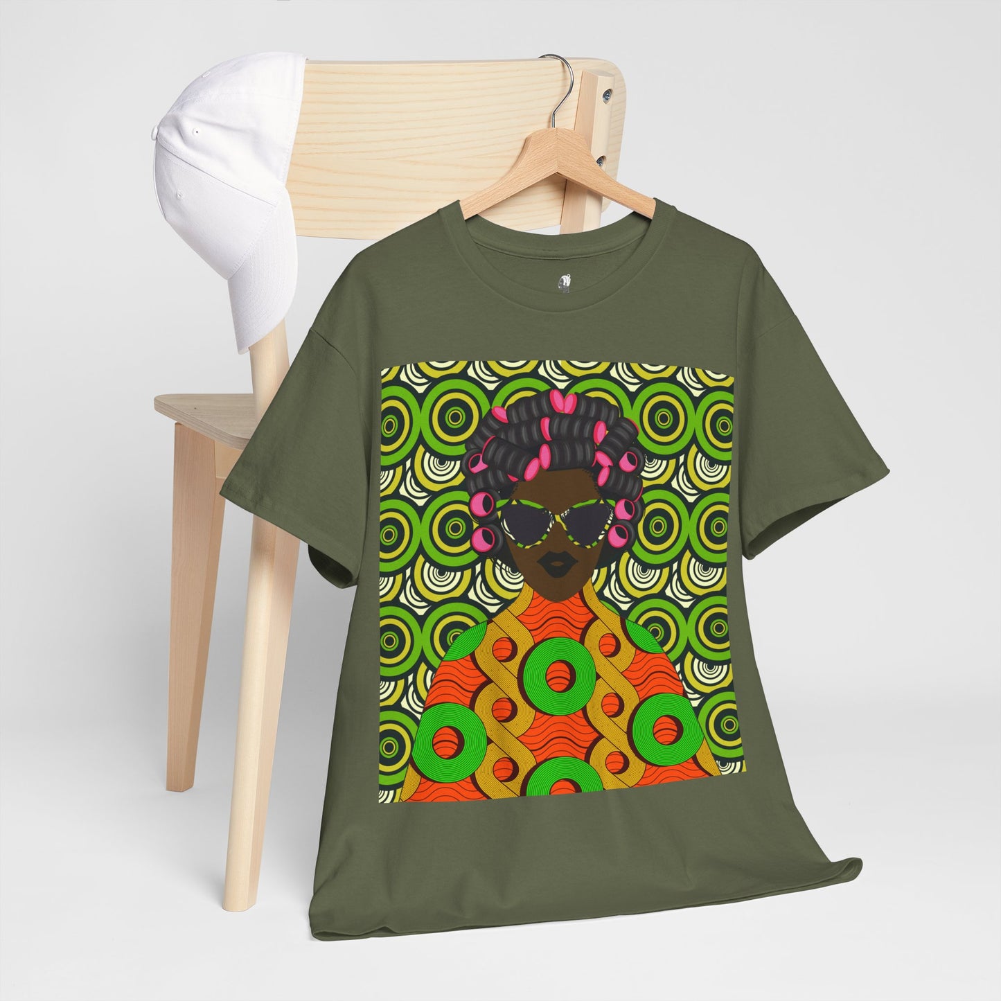 Chantal Circles Unisex T-Shirt for African Art Lovers, Afrocentric Clothing, African Heritage Top, Tee for Men and Women