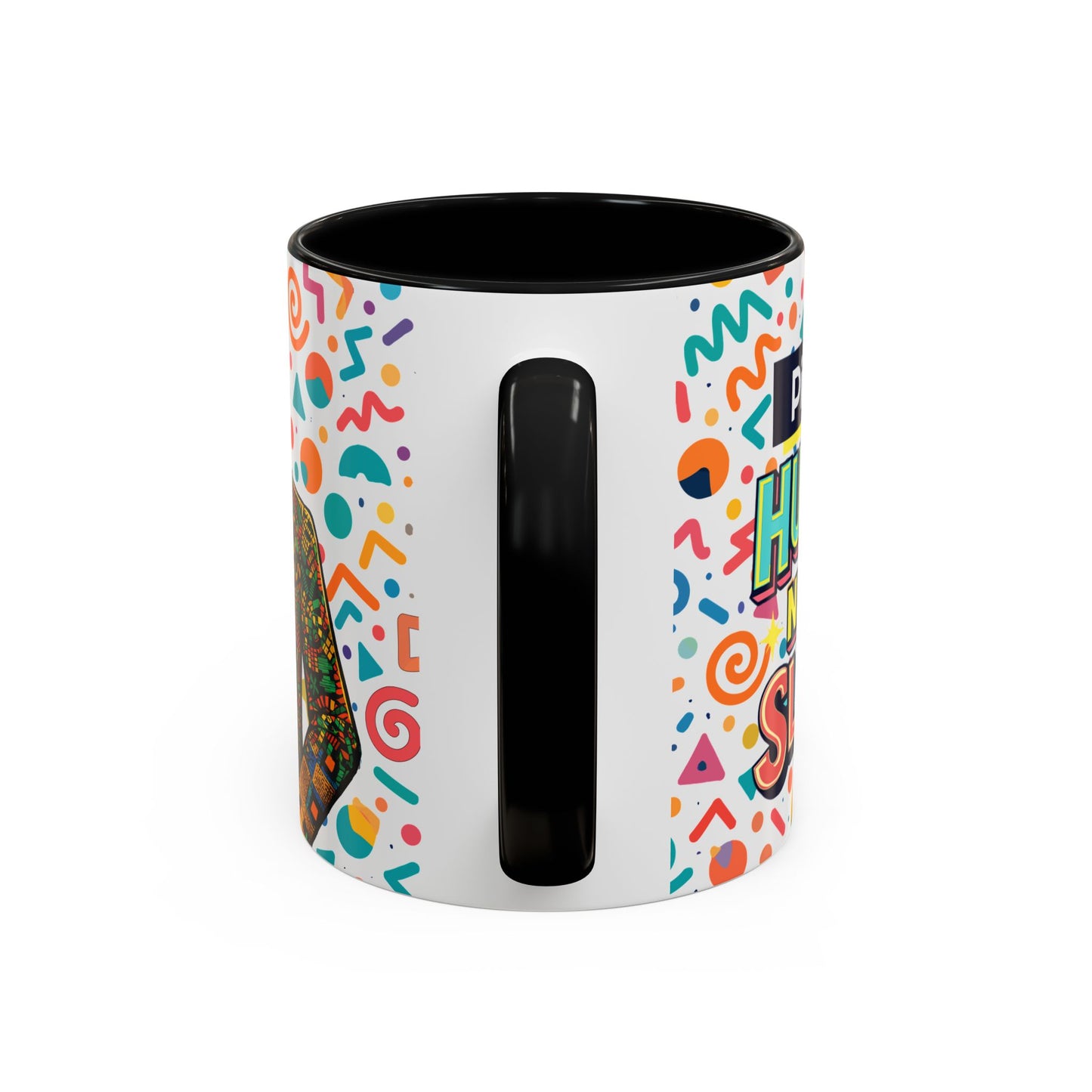 Personalized, Hustle Never Sleeps Two-Tone Ceramic Mug  (6 Colors , 11oz & 15oz)