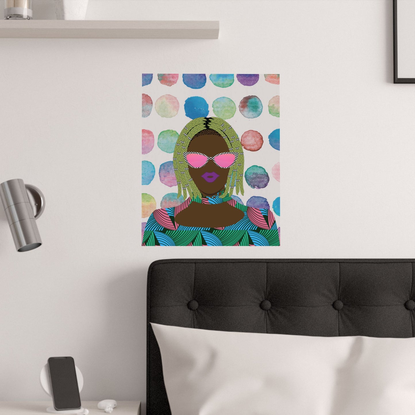 Lushi(Chocolate) on Artsy Dots Satin Posters (210gsm)