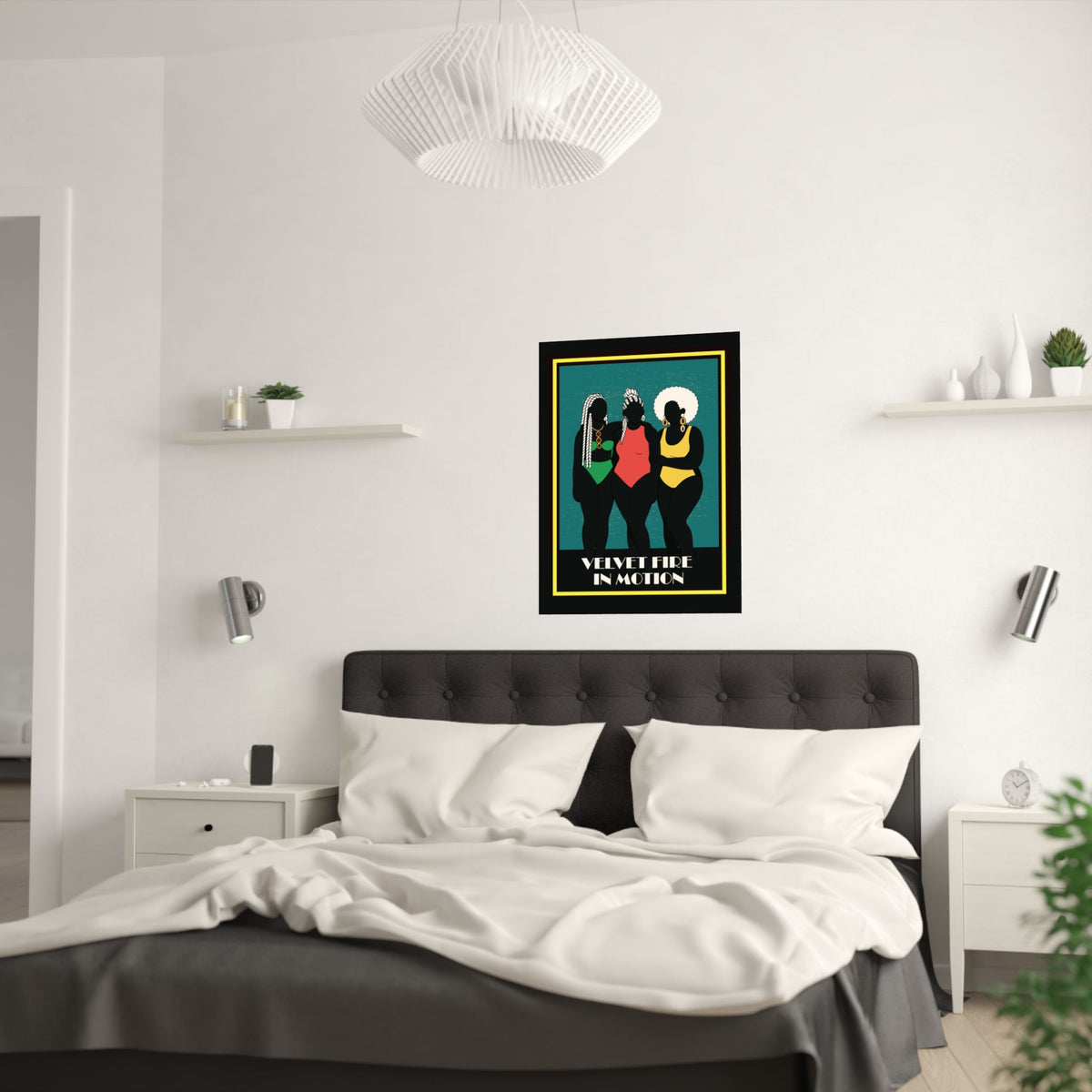 Satin Poster, Colorful Vintage 1920s Wall Art, Modern Home Decor, Jungle Patterns, Unique Gift Idea, Boho Aesthetic