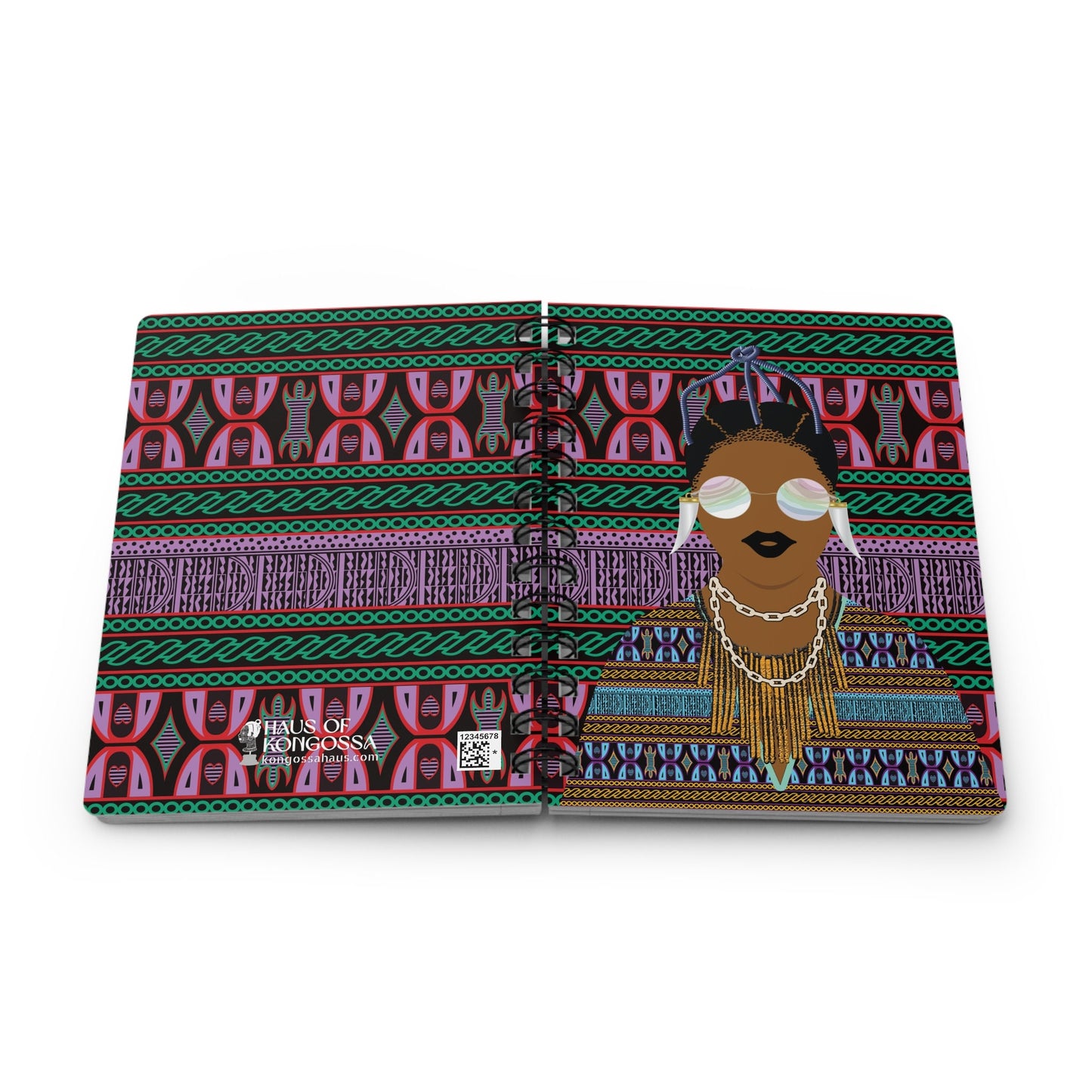 Manyi Blue Toghu Art Journal: Glossy Laminated Spiral Journal