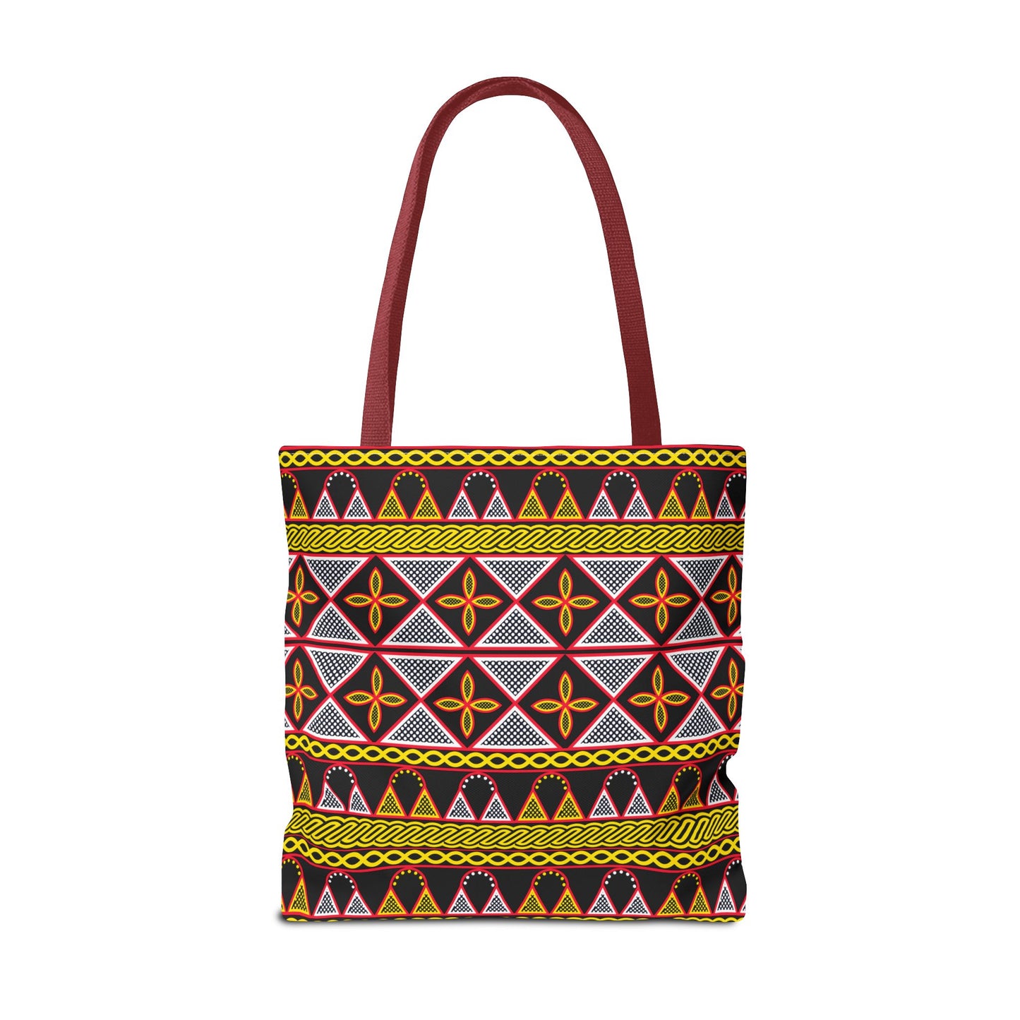 Yellow Cameroon Toghu Print Canvas Tote Bag