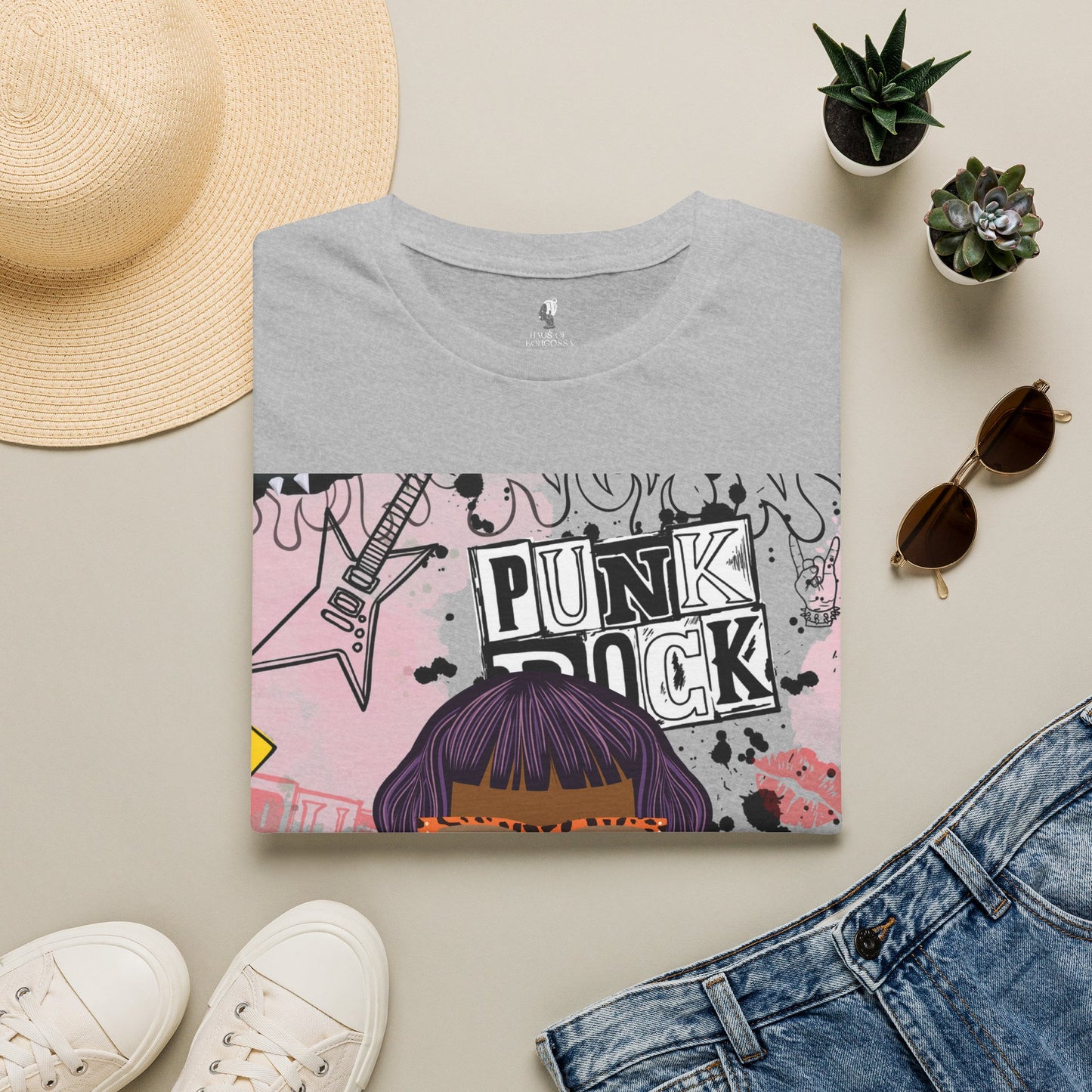 Anum in Punk  - With Back Design - Unisex Softstyle T-Shirt