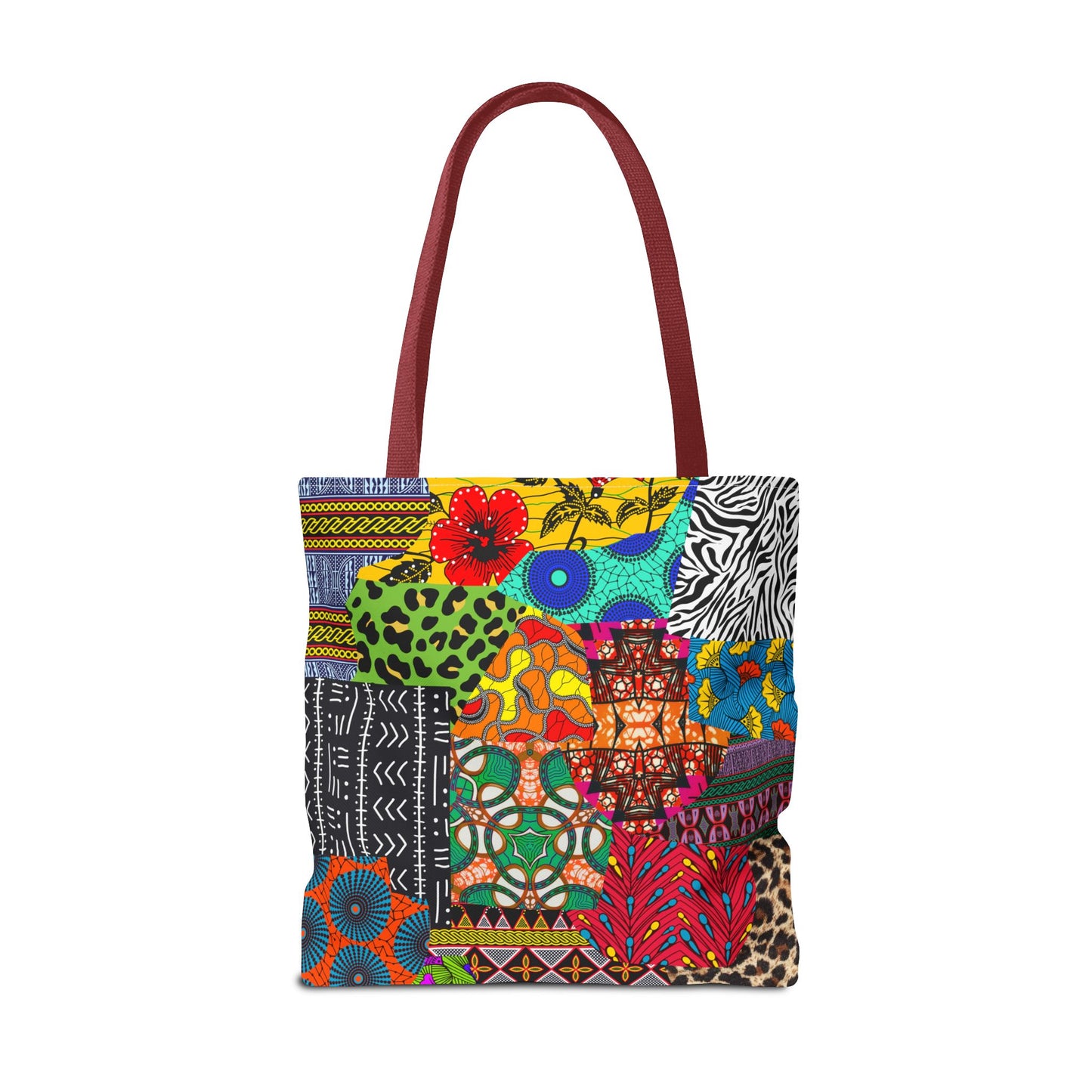AfrikQuilt Ankara Print Canvas Tote Bag