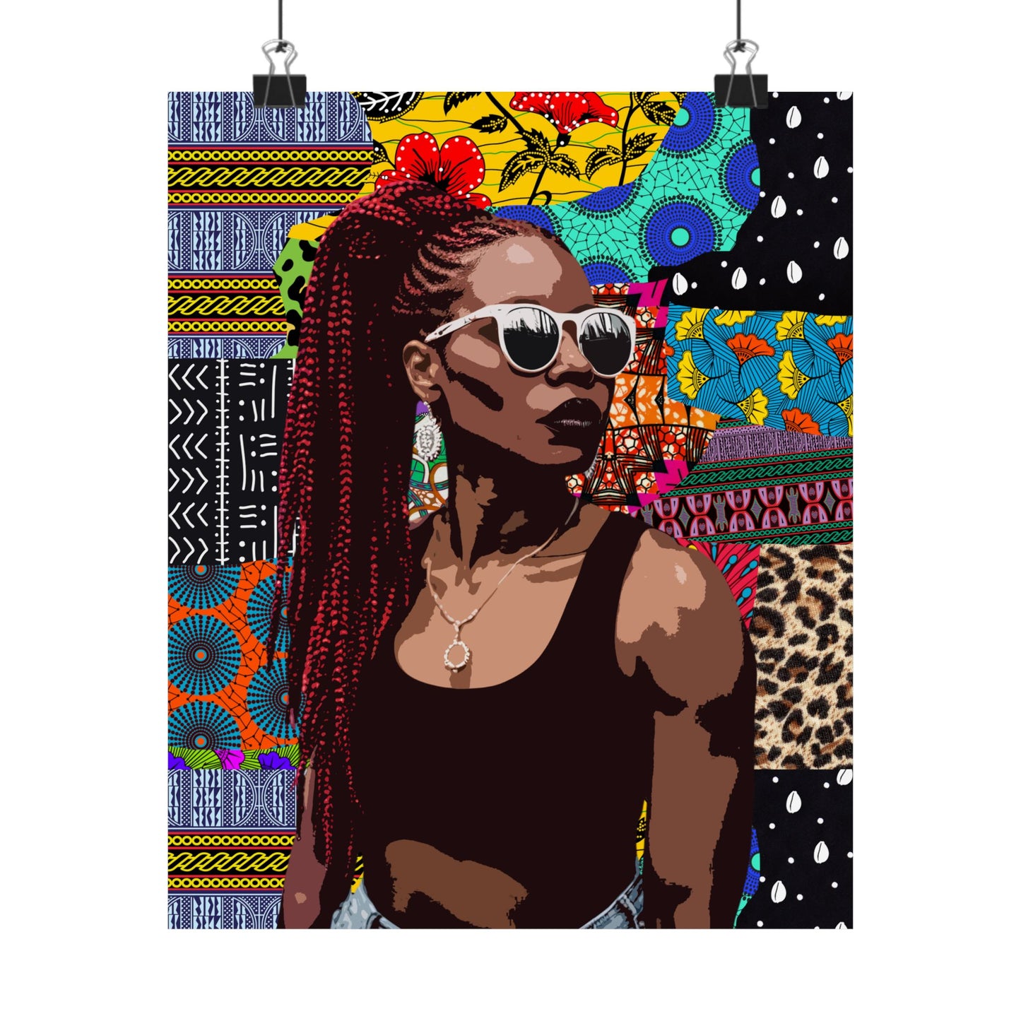 Nyanga Girl Premium Matte Vertical Posters - Unique Wall Art Home Decor Print, African Inspired Room Poster, Tribal Teen Bedroom Artwork