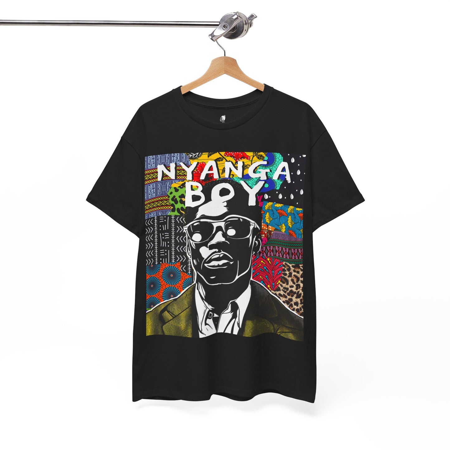 Nyanga Boy Unisex T-Shirt for African Art Lovers, Afrocentric Clothing, African Heritage Top, Tee for Men and Women - Front Design