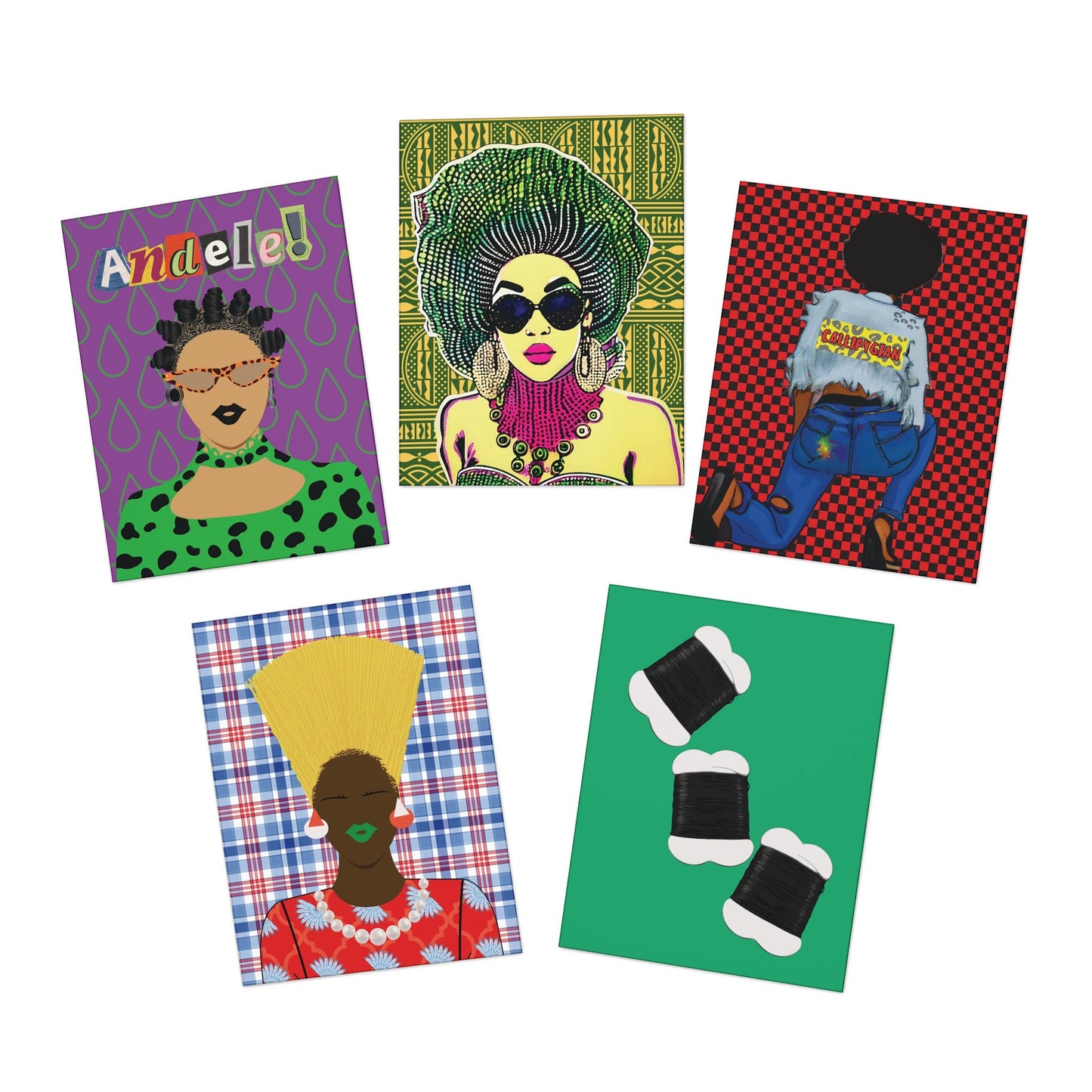Let there be Cards! -  Multi-Design African Greeting Cards (5-Pack)