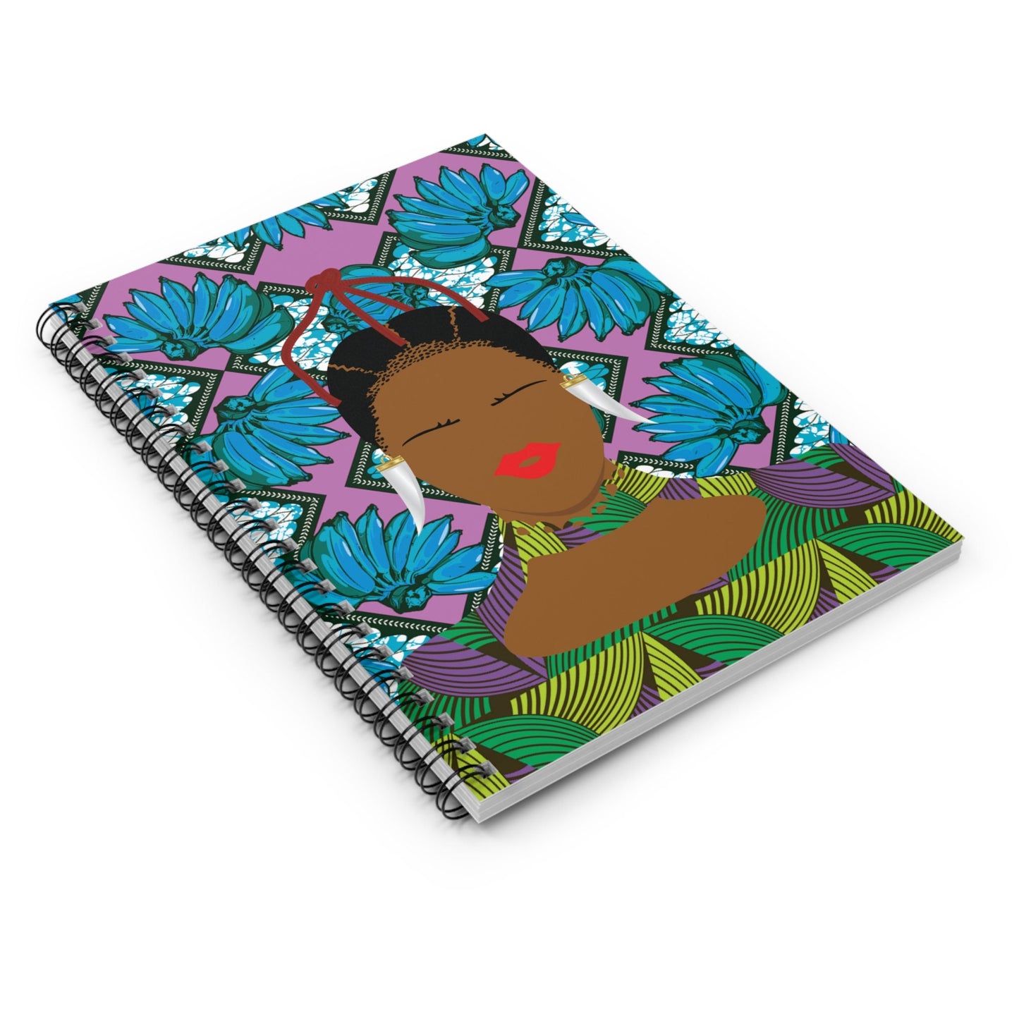 Namiso IV on Purple Banana Spiral Notebook, Front Cover Print - Ruled Lines