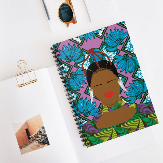 Namiso IV on Purple Banana Spiral Notebook, Front Cover Print - Ruled Lines