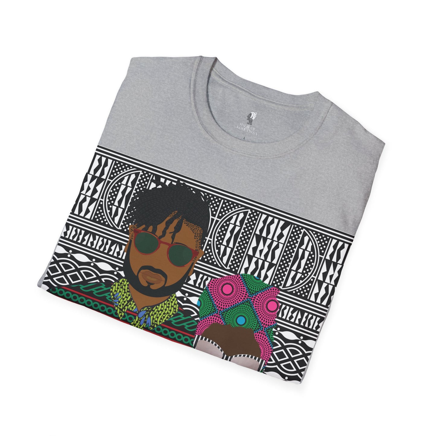 The Atebas on Black Ndop Unisex Softstyle T-Shirt