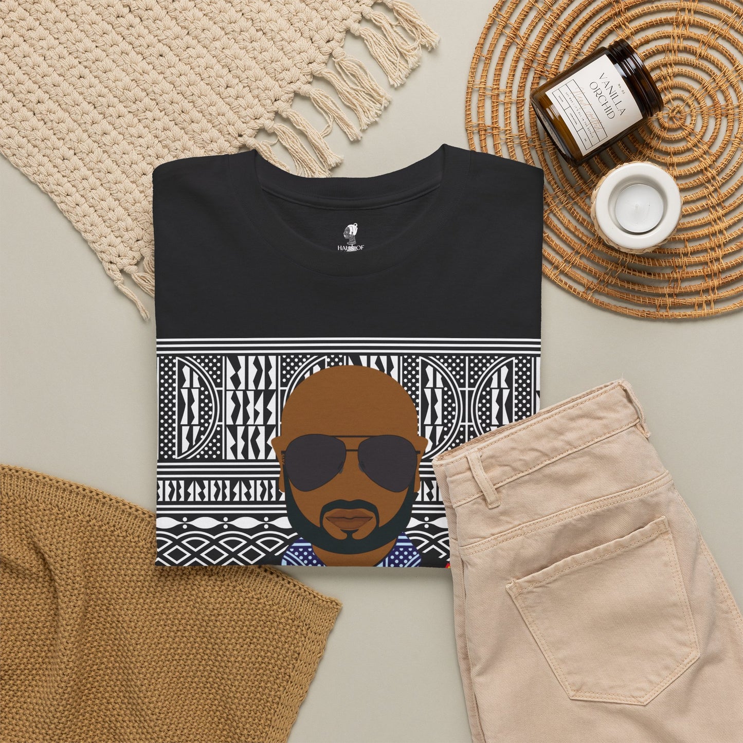Le Monsieur Yellow Toghu on BW Ndop Unisex Heavy Cotton Tee