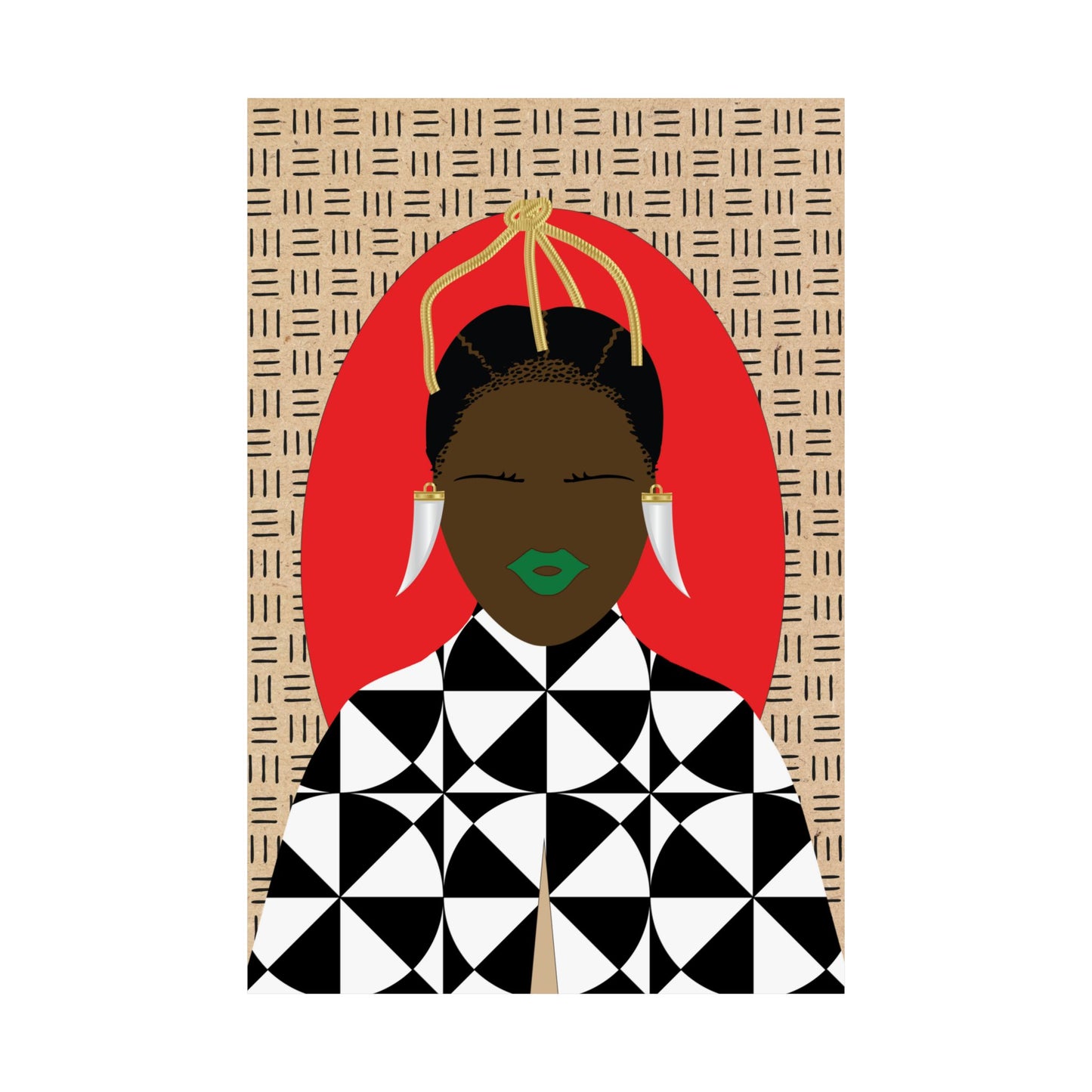 Sunny Babe(Chocolate) Hair Premium Matte Vertical Posters