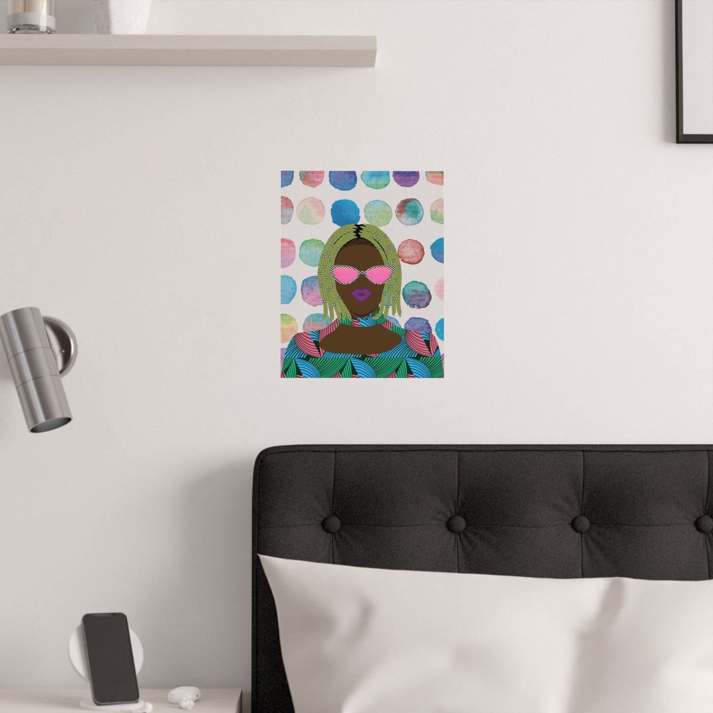 Lushi(Chocolate) on Artsy Dots Satin Posters (210gsm)