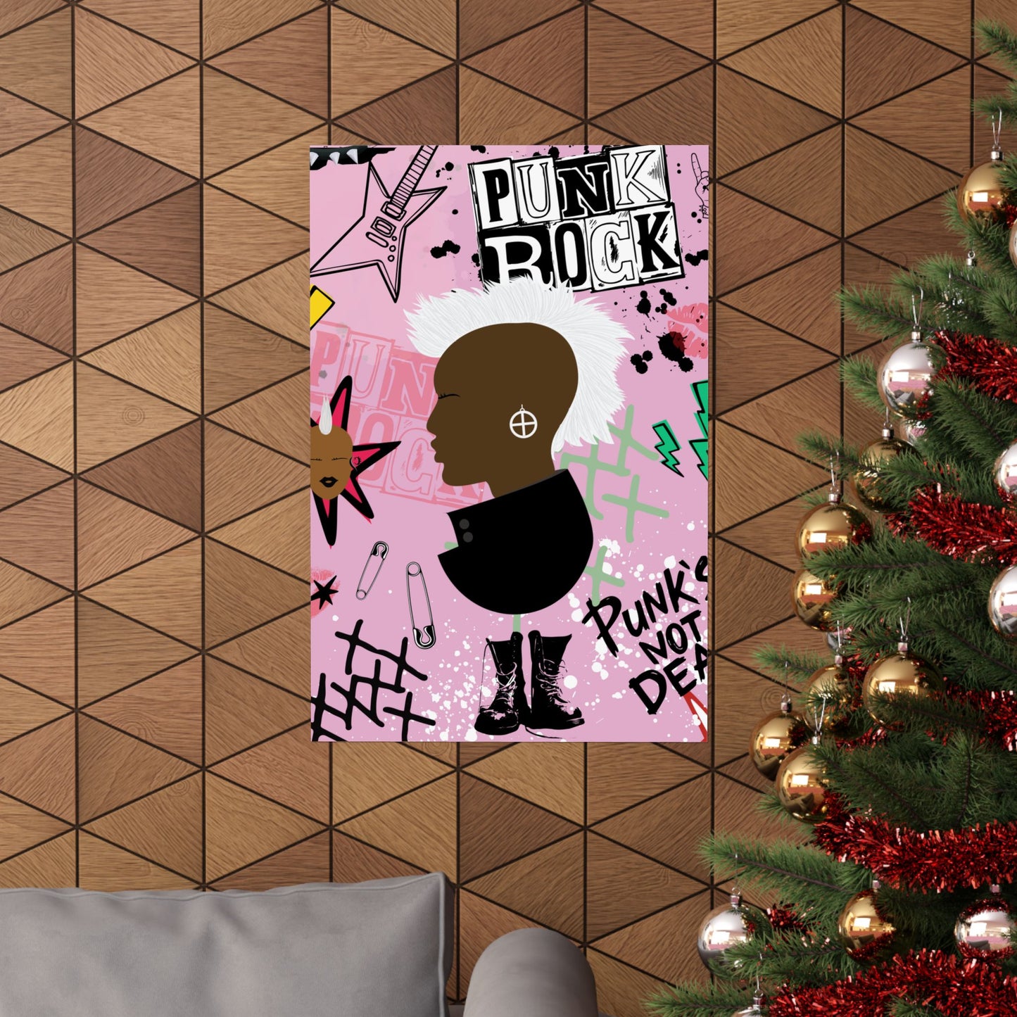 Punk Girl Pink Premium Matte Vertical Posters