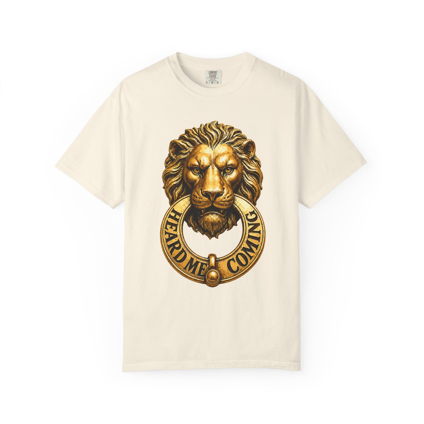 Gold Lion Knocker Unisex Garment-Dyed T-shirt