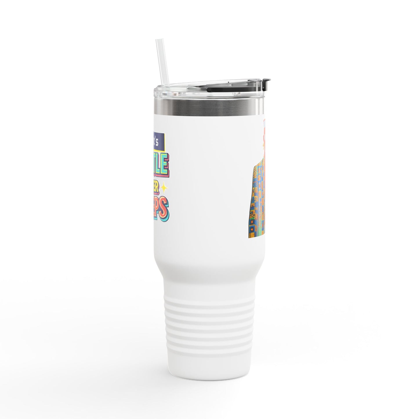 Hustler ever Sleeps Personalized Insulated Travel Mug, 40oz, Stylish Travel Companion, Premium Coffee Mug, Gifts for Him