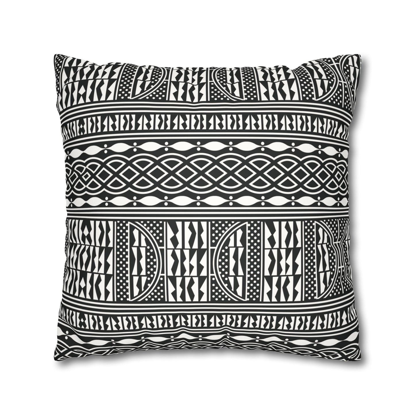 The Moussas(BW) Faux Suede Square Pillow Case