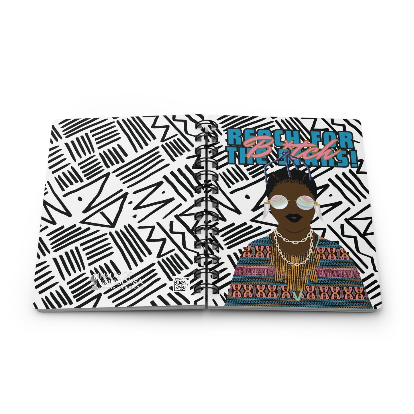 Pink Toghu Art Spiral Journal: Glossy Laminated Ruled Journal