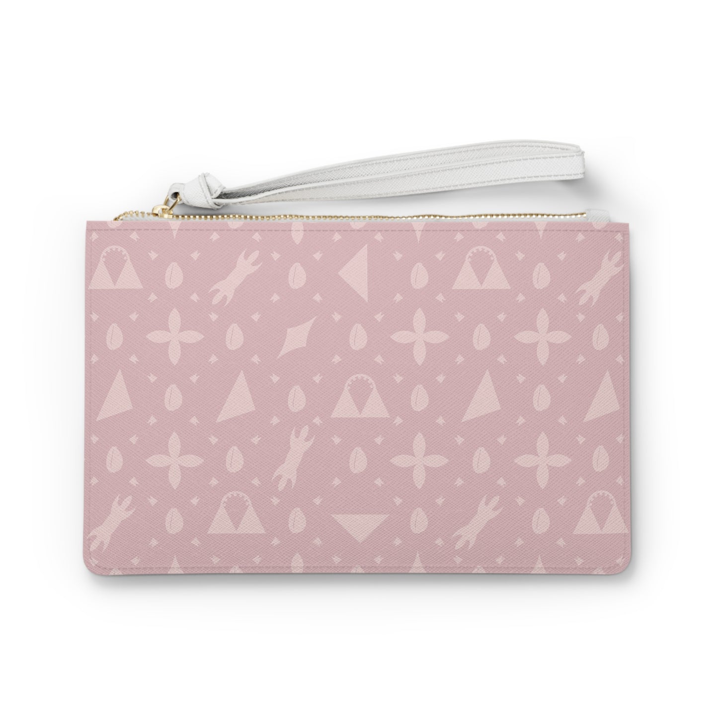 Powder Pink Haus of Kongossa Cowrie Clutch Wristlet purse
