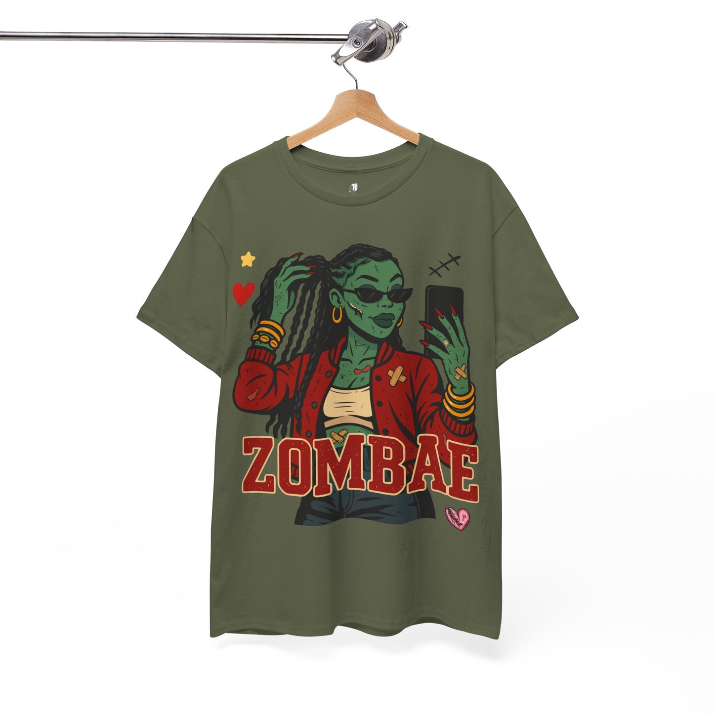 Zombae Unisex Tee - Halloween T-Shirt, Unisex Shirt, Funny Cute Top, Heavy Cotton Apparel, Halloween Costume, Zombie Lover Gift, Horror