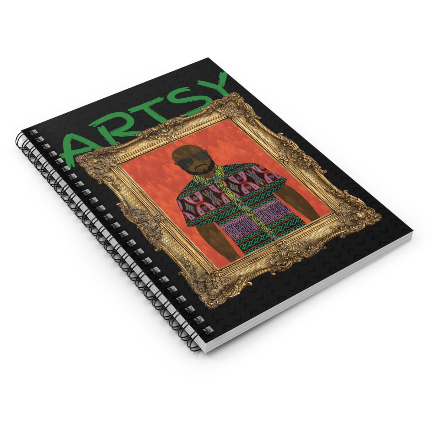 Artsy Le Monsieur Spiral Notebook, Front Cover Print - Ruled Lines