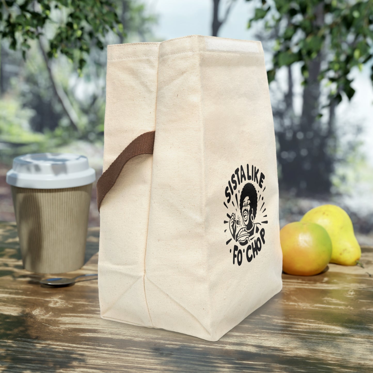 Sista Like Fo' Chop Lunch Bag, Fun Eco-Friendly Tote for Picnics, School, Work, Gift for Food Lovers, Stylish and Practical