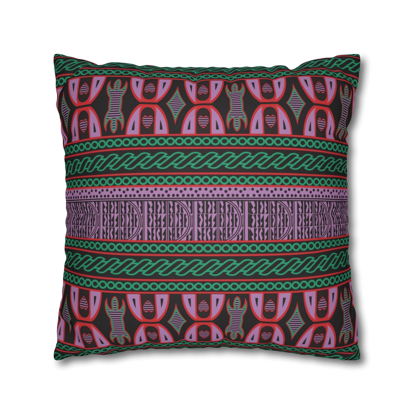 Le Monsieur Faux Suede Square Pillow Case in Purple Toghu