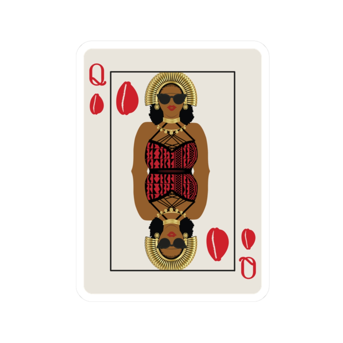 Queen of Cowries - Kiss-Cut Stickers