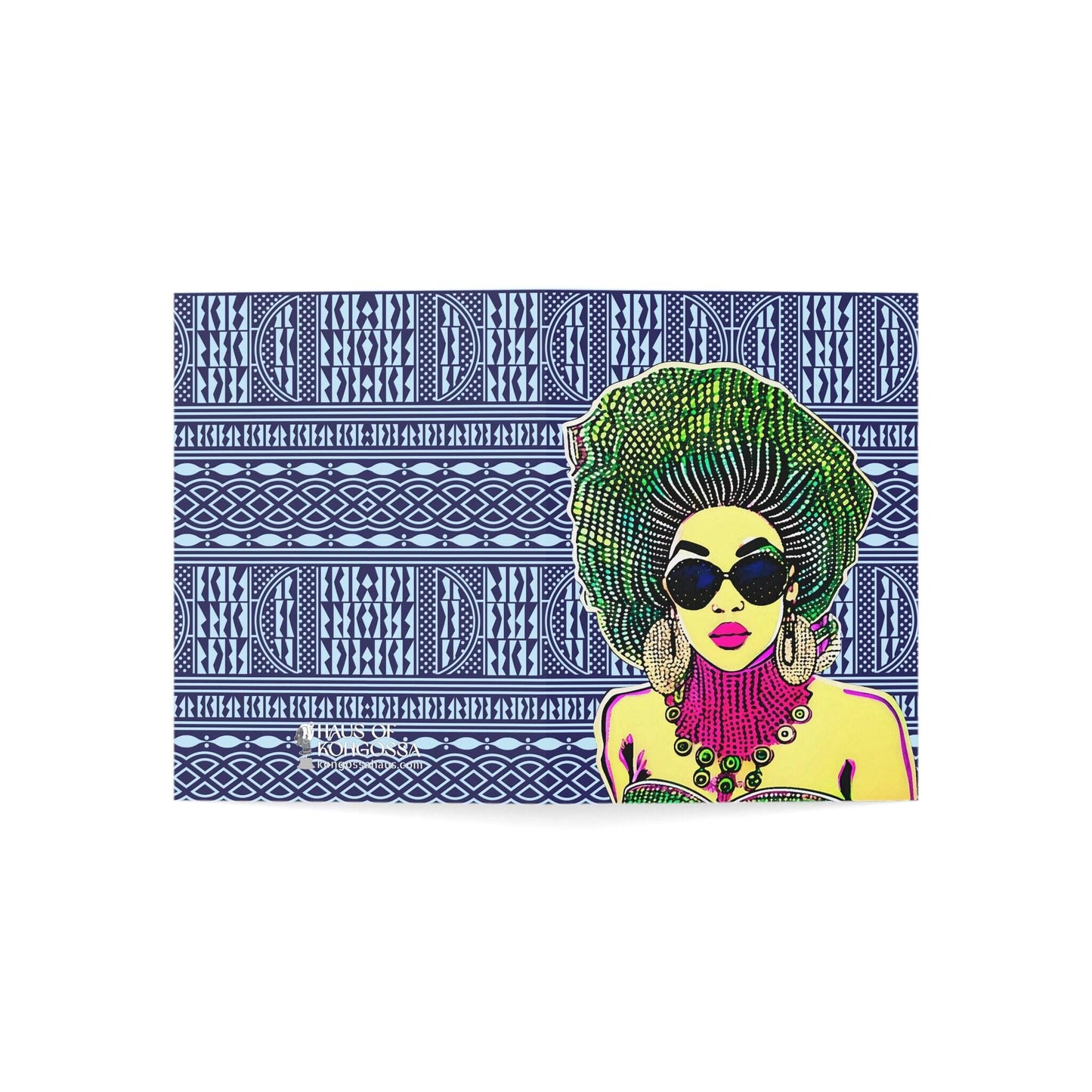 Madame Headtie(Waterolor) - African Greeting Cards (1, 10pcs)
