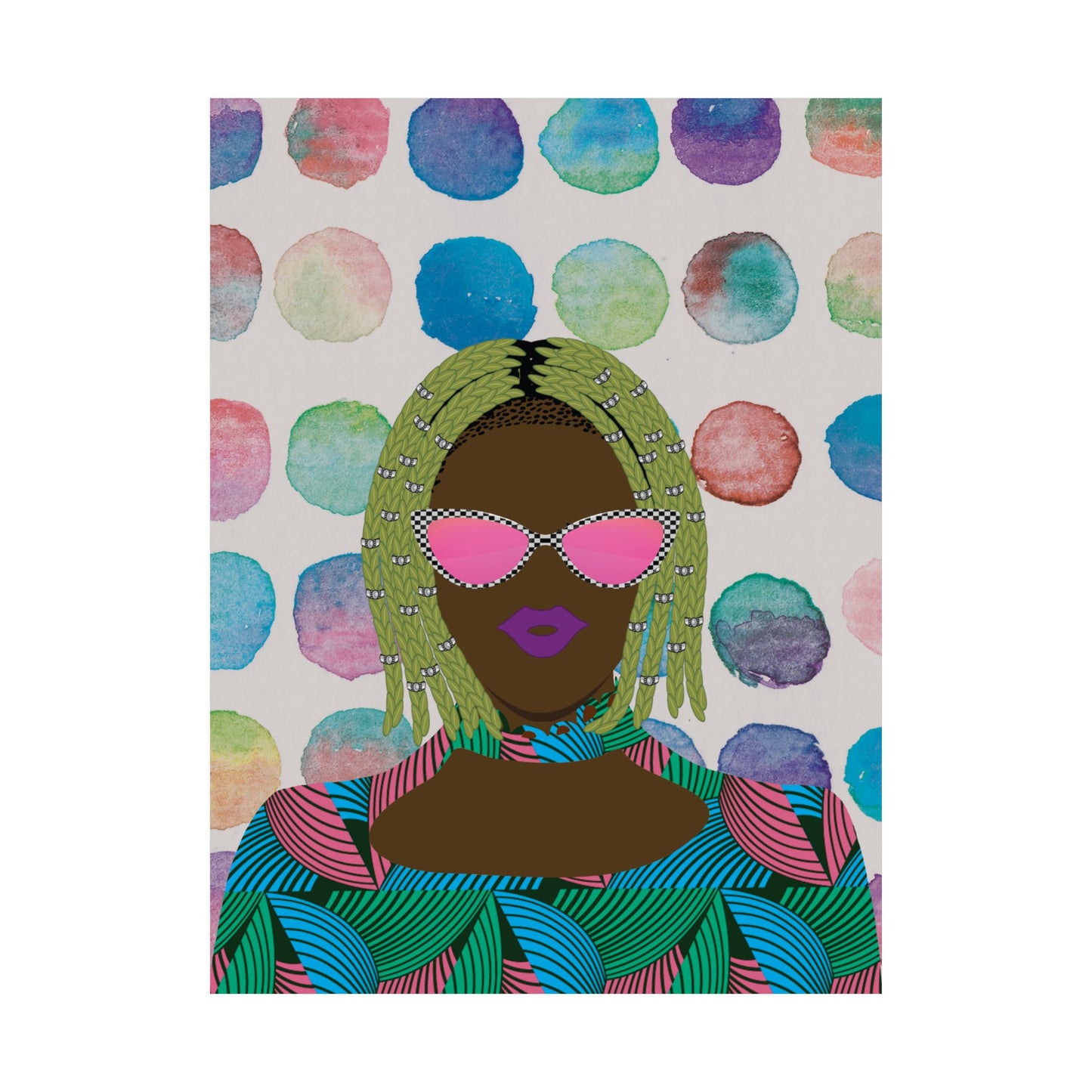 Lushi(Chocolate) on Artsy Dots Satin Posters (210gsm)