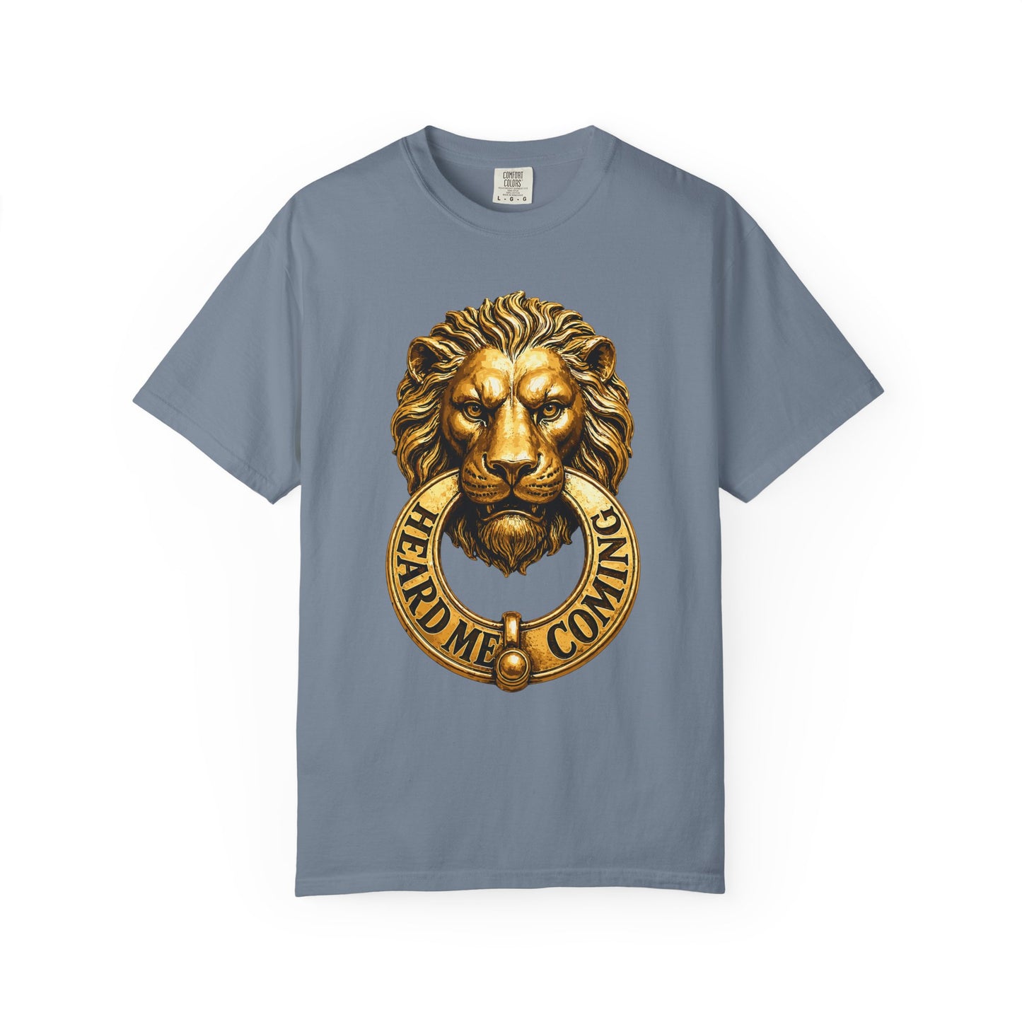 Gold Lion Knocker Unisex Garment-Dyed T-shirt