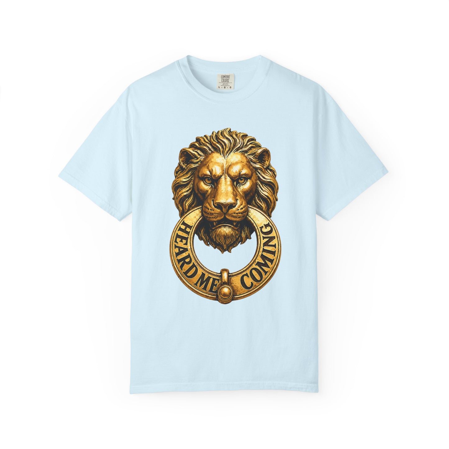 Gold Lion Knocker Unisex Garment-Dyed T-shirt
