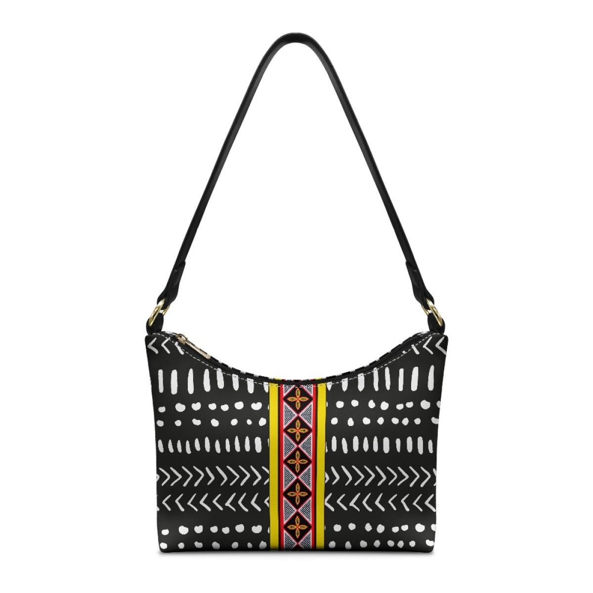 Mudcloth & Toghu Hobo Bag: Mini Clutch Underarm Bag, PU Leather, Ready to Ship