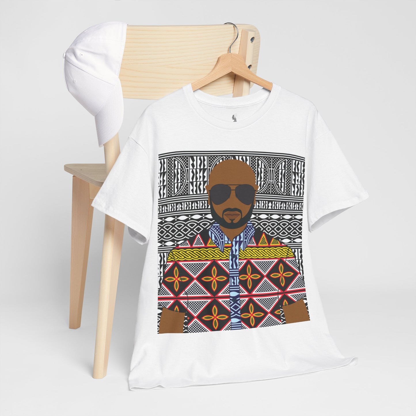 Le Monsieur Yellow Toghu on BW Ndop Unisex Heavy Cotton Tee