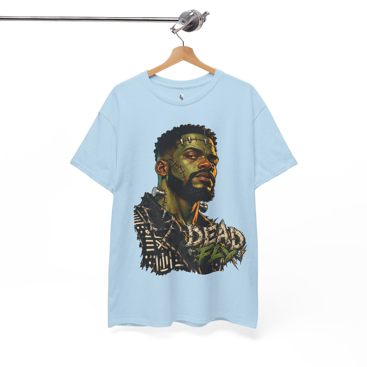 Dead Fly Afro Frankenstein Halloween Tee Unisex Heavy Cotton Tee