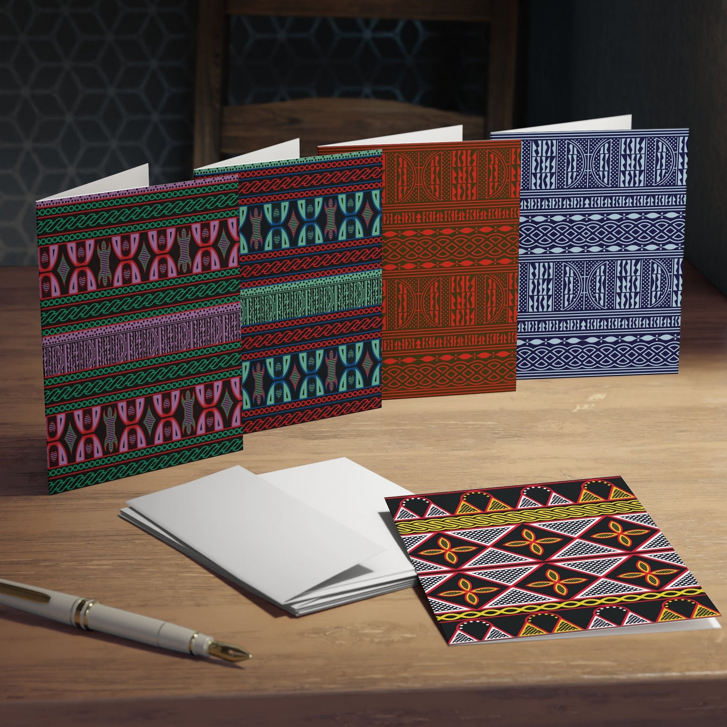 Le Pais Cards!  Multi-Design African Greeting Cards (5-Pack)