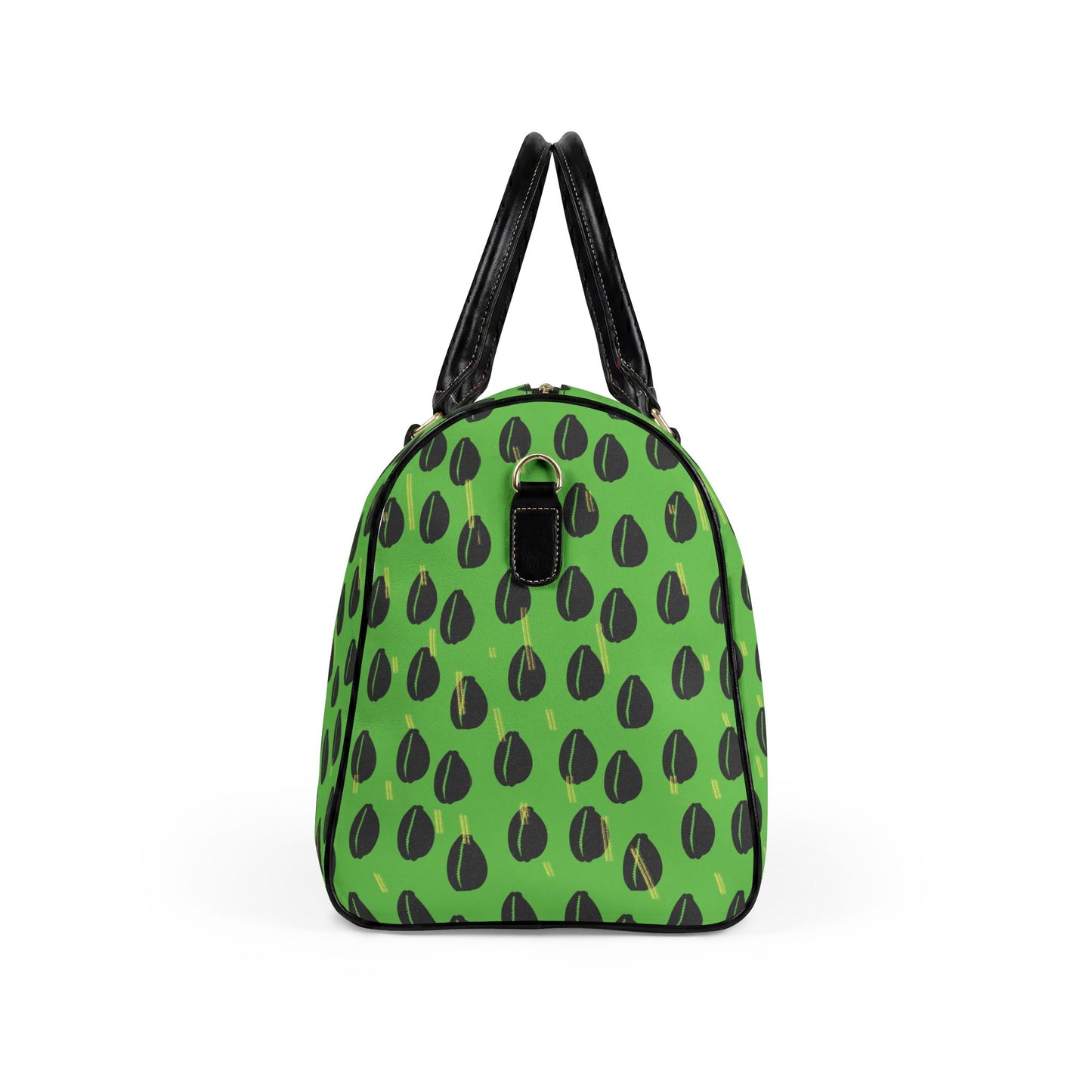 NEW Cowries on Green print Vegan Leather Travel Bag