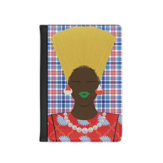 Nef in Red - Mukuta Plaid 2  - Passport Cover