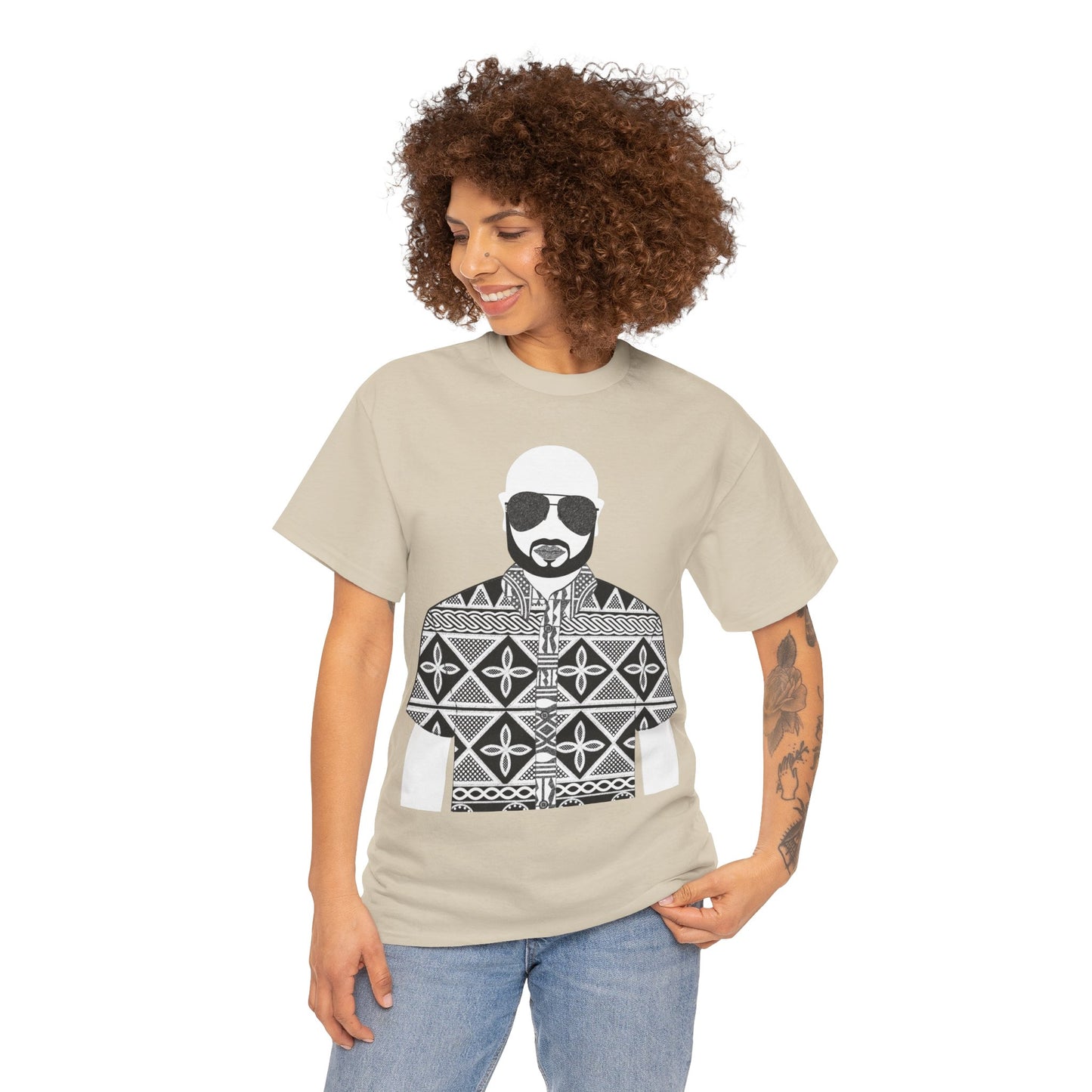 Le Monsieur(BW) in Toghu Unisex Heavy Cotton Tee