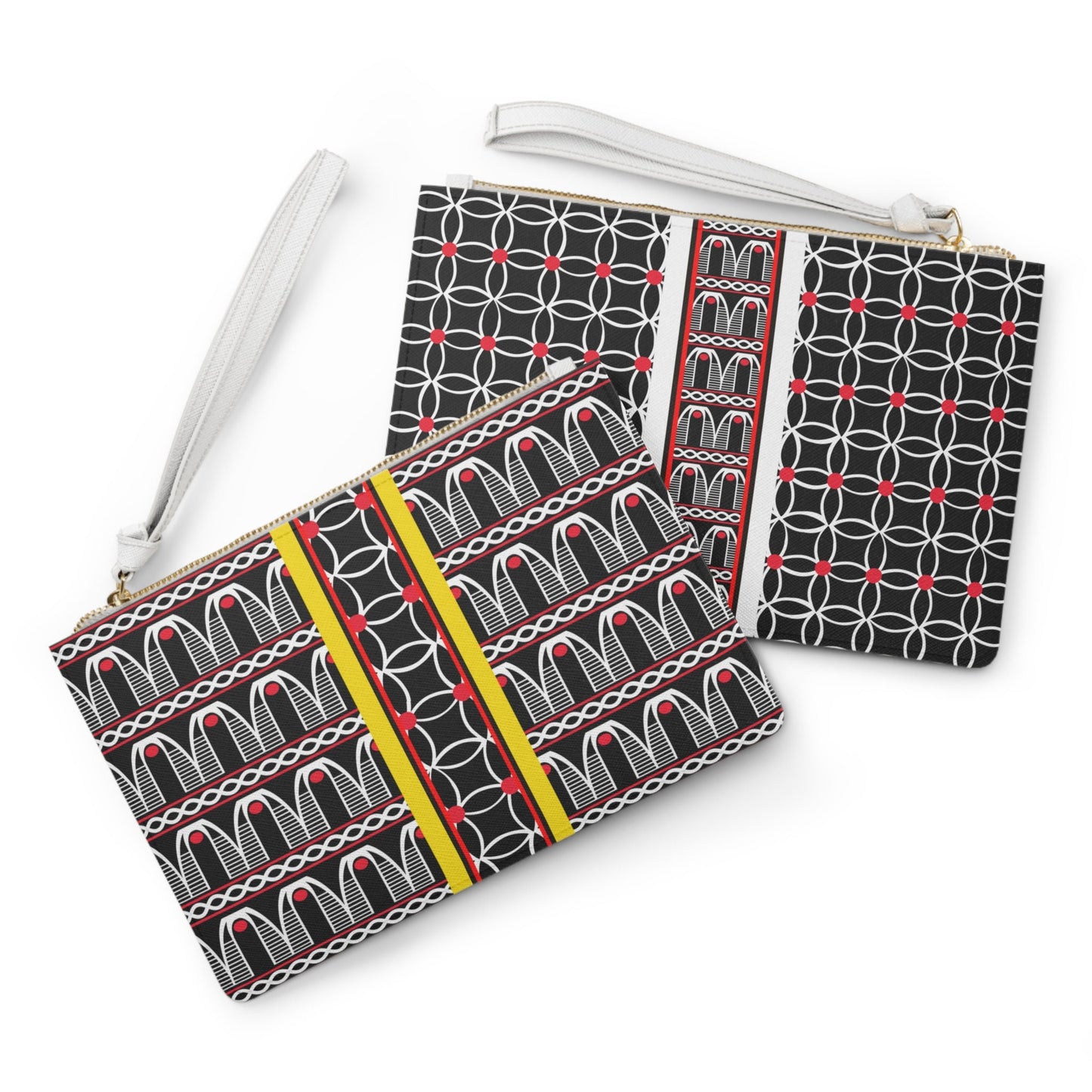 Toghu Print Vegan Leather Clutch: Elegant Wristlet Bag