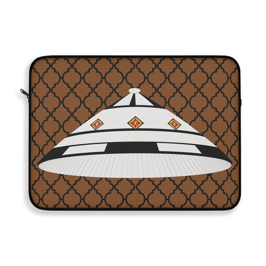 Fulani Hat Laptop Sleeve: African Argyle Print, Designer Computer Bag, Pro Macbook Air Sleeve