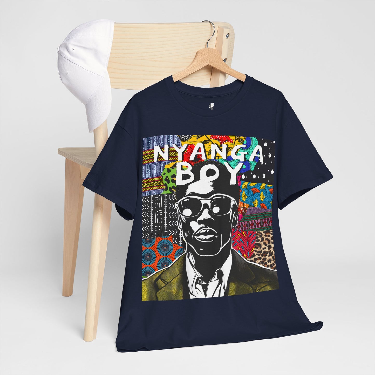 Nyanga Boy Unisex T-Shirt for African Art Lovers, Afrocentric Clothing, African Heritage Top, Tee for Men and Women - Front Design