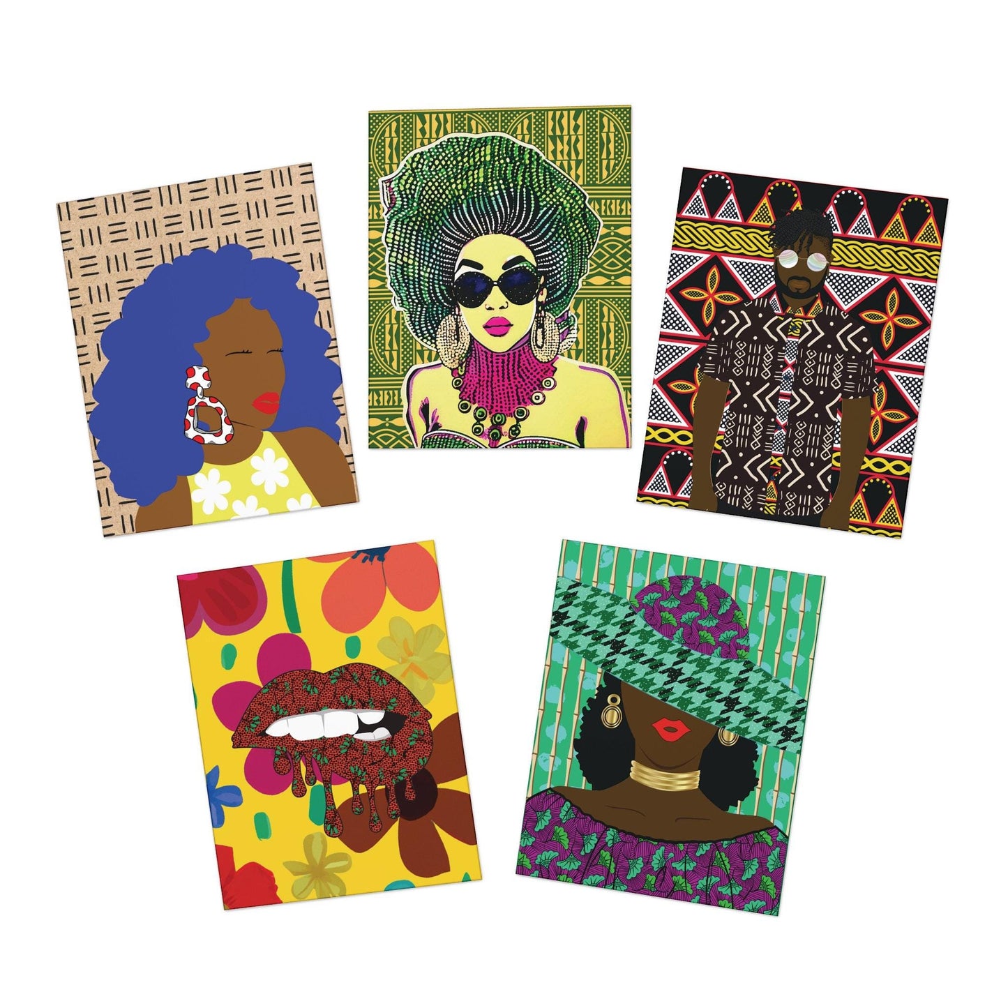 Shakara-  Multi-Design African Greeting Cards (5-Pack)