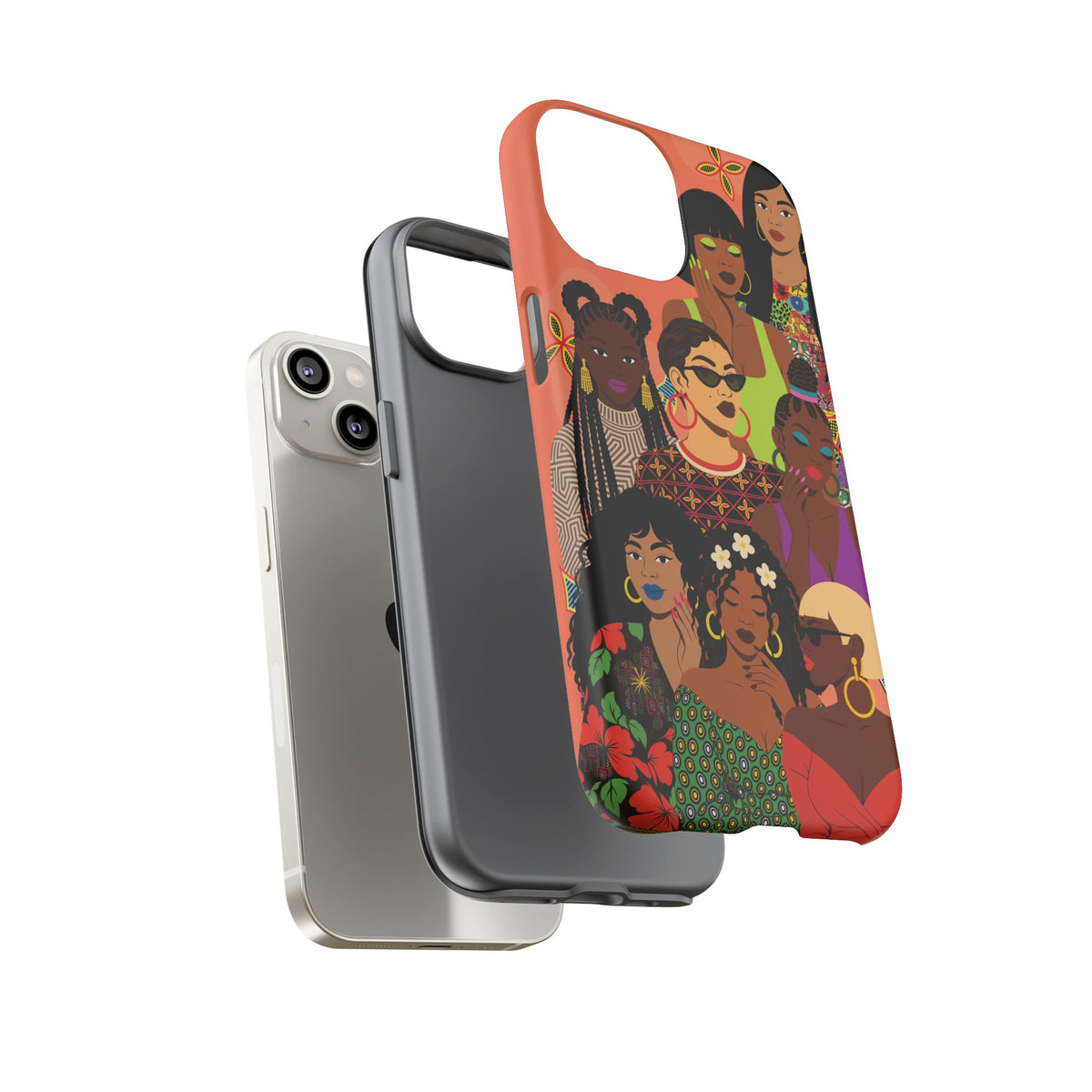Black Girl Magic Collage Phone Case, African Art Design, Stylish Protective Cover for Samsung and iPhone, Unique Accessory, Gift Idea
