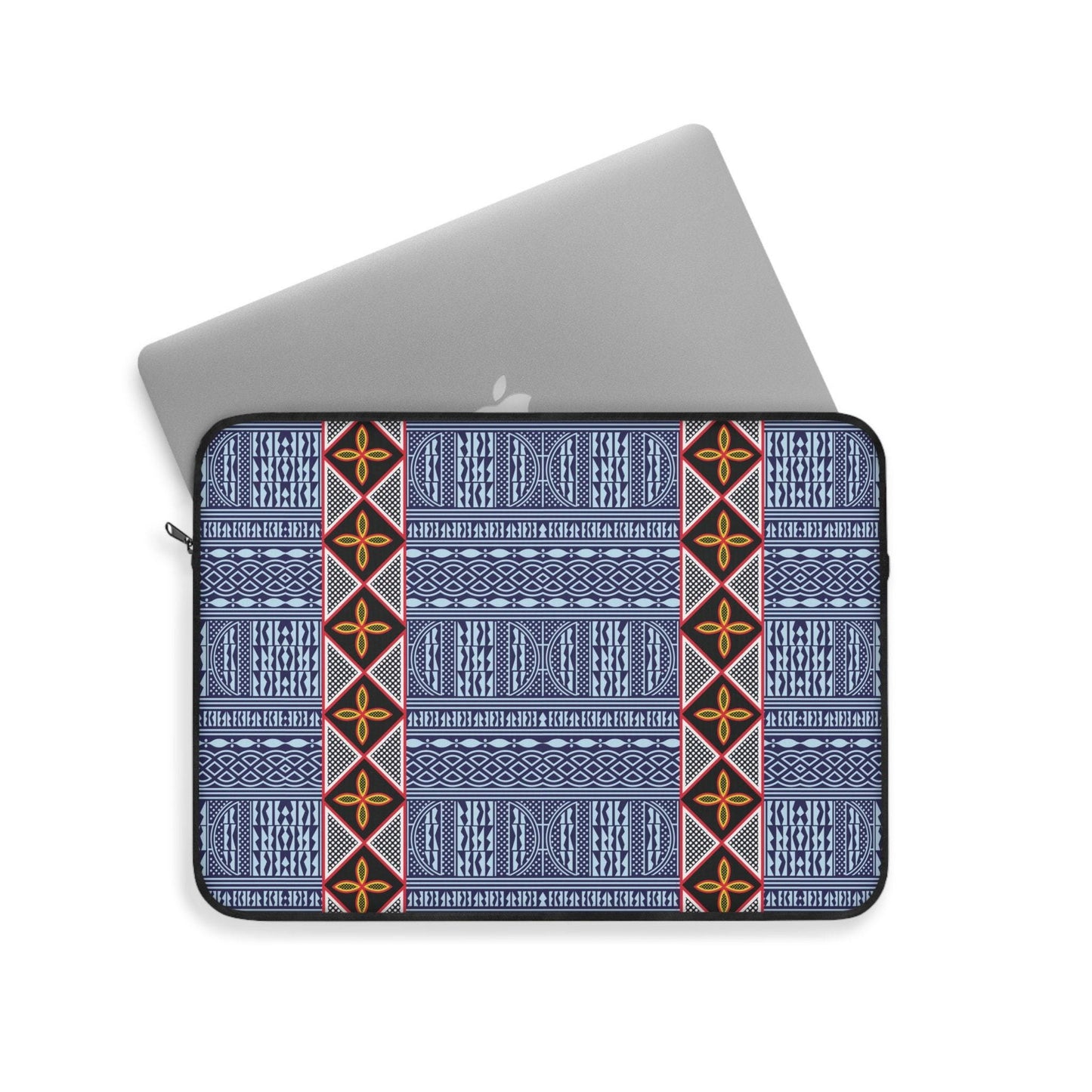 Ndop/Toghu Mixed African Laptop Sleeve: Two Sided Polyester Fabric