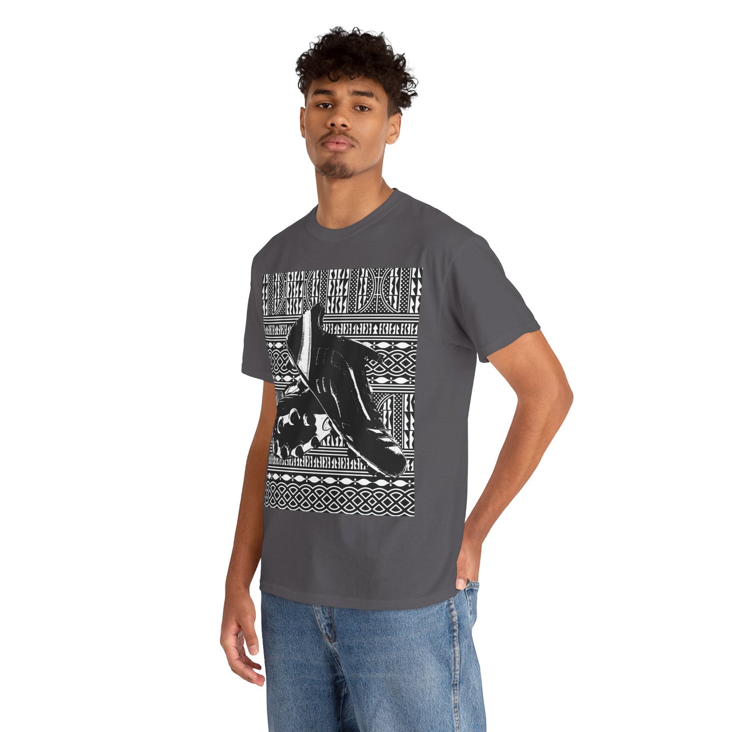 GOAL!! - BW Soccer Shoes on BW Ndop with Back Design Unisex Heavy Cotton Tee