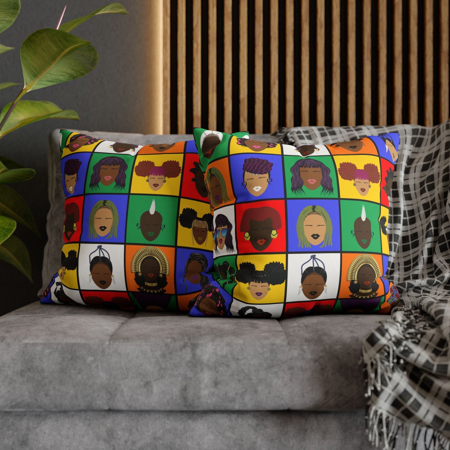 Faux Suede Pillow Case - Rubikas Square Pillow Case With Concealed Zipper Design
