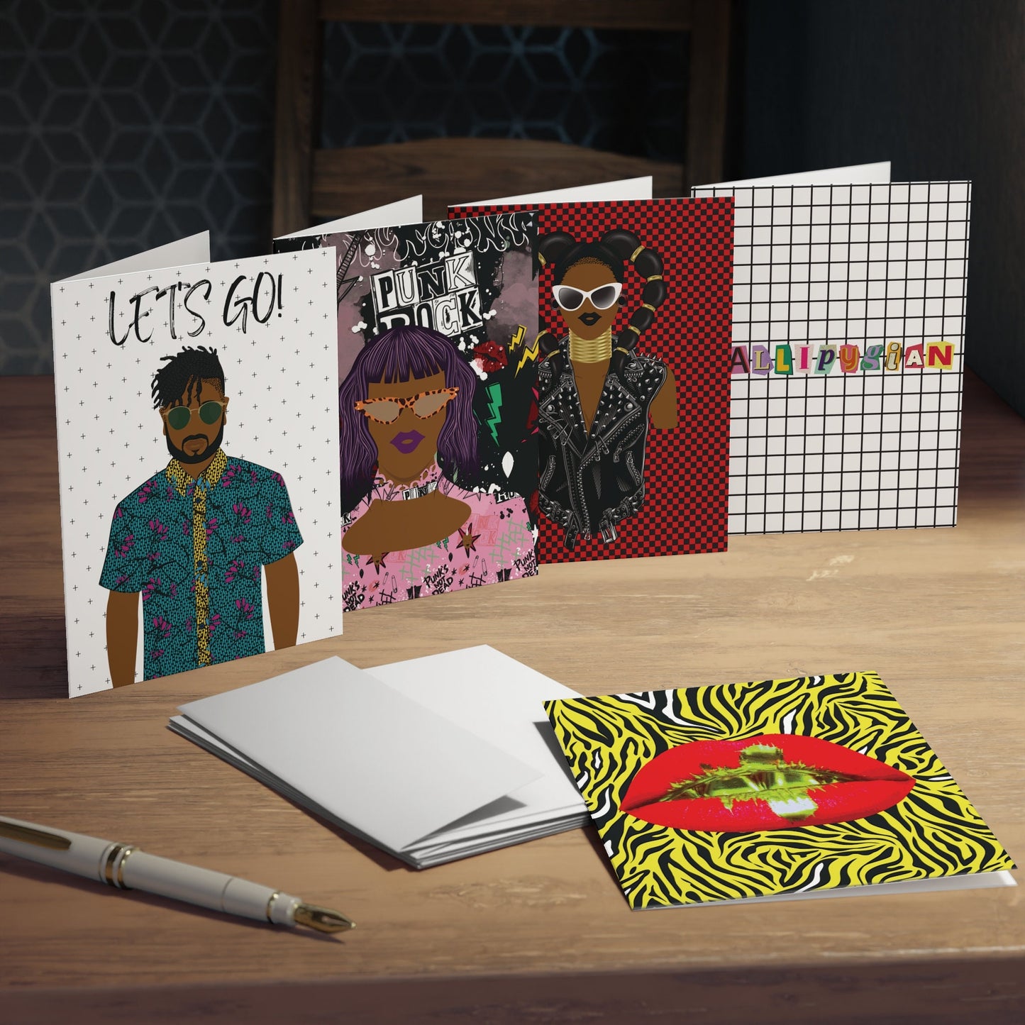 The Attituders Multi-Design African Greeting Cards (5-Pack)