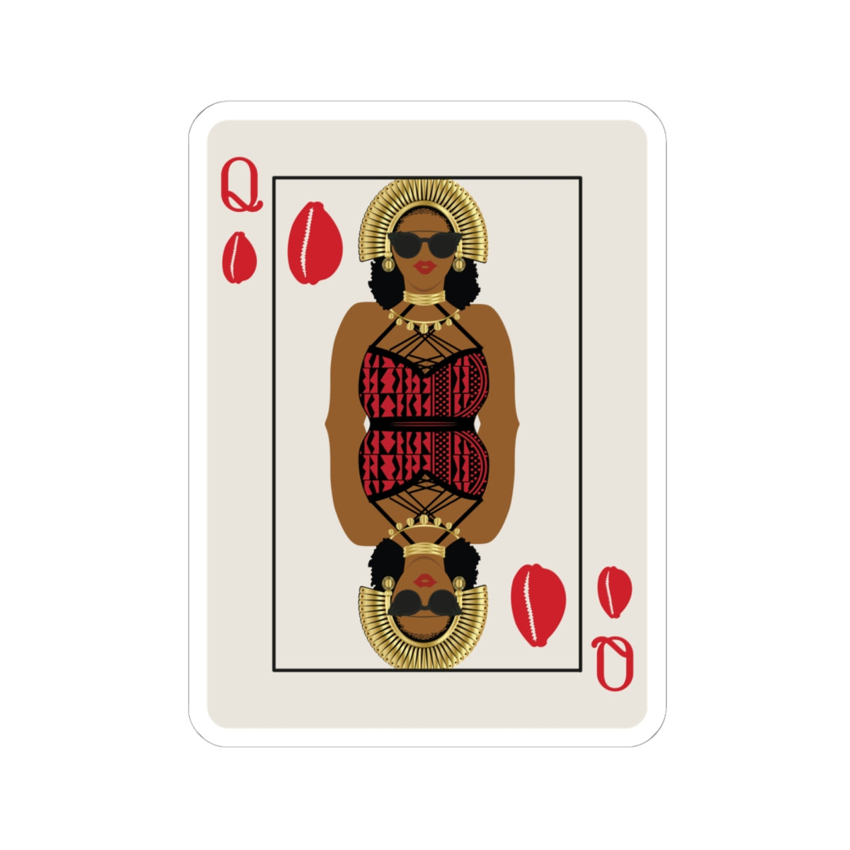 Queen of Cowries - Kiss-Cut Stickers